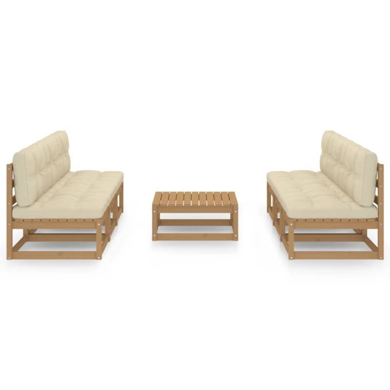 vidaXL 7-tlg Garten-Lounge-Set mit Kissen Kiefer Massivholz Modell 55 von VIDAXL