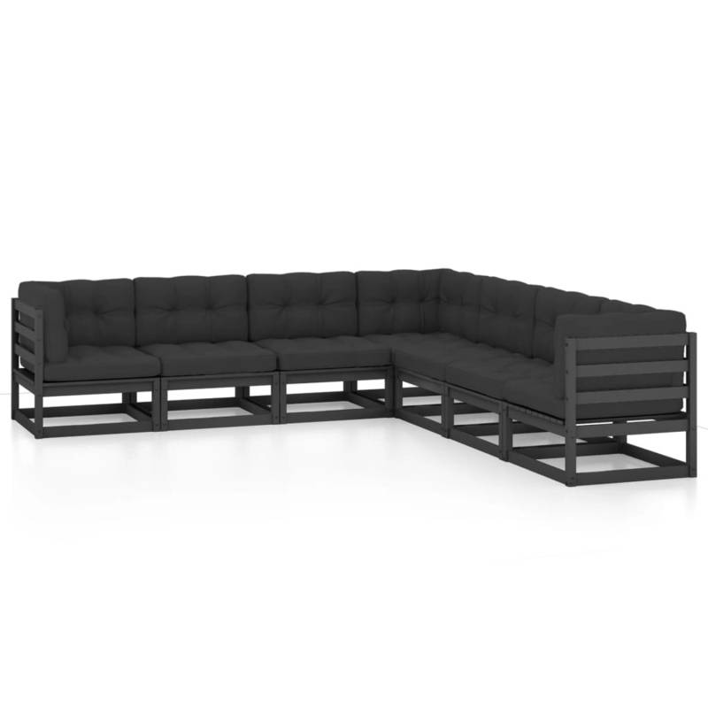 vidaXL 7-tlg Garten-Lounge-Set mit Kissen Massivholz Kiefer Modell 1 von VIDAXL