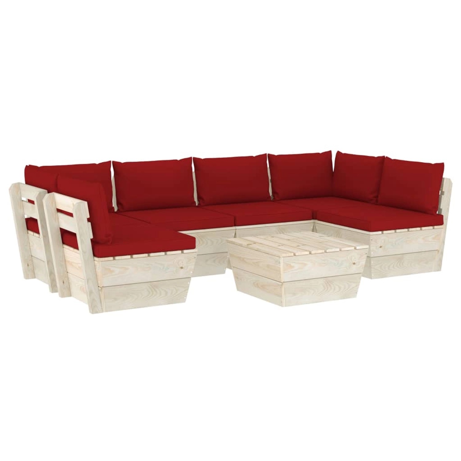 vidaXL 7-tlg Garten-Sofagarnitur aus Paletten mit Kissen Fichtenholz Modell 22 vidaXL 7-tlg Garten-Sofagarnitur aus Paletten mit Kissen Fichtenholz Modell 22 von VIDAXL