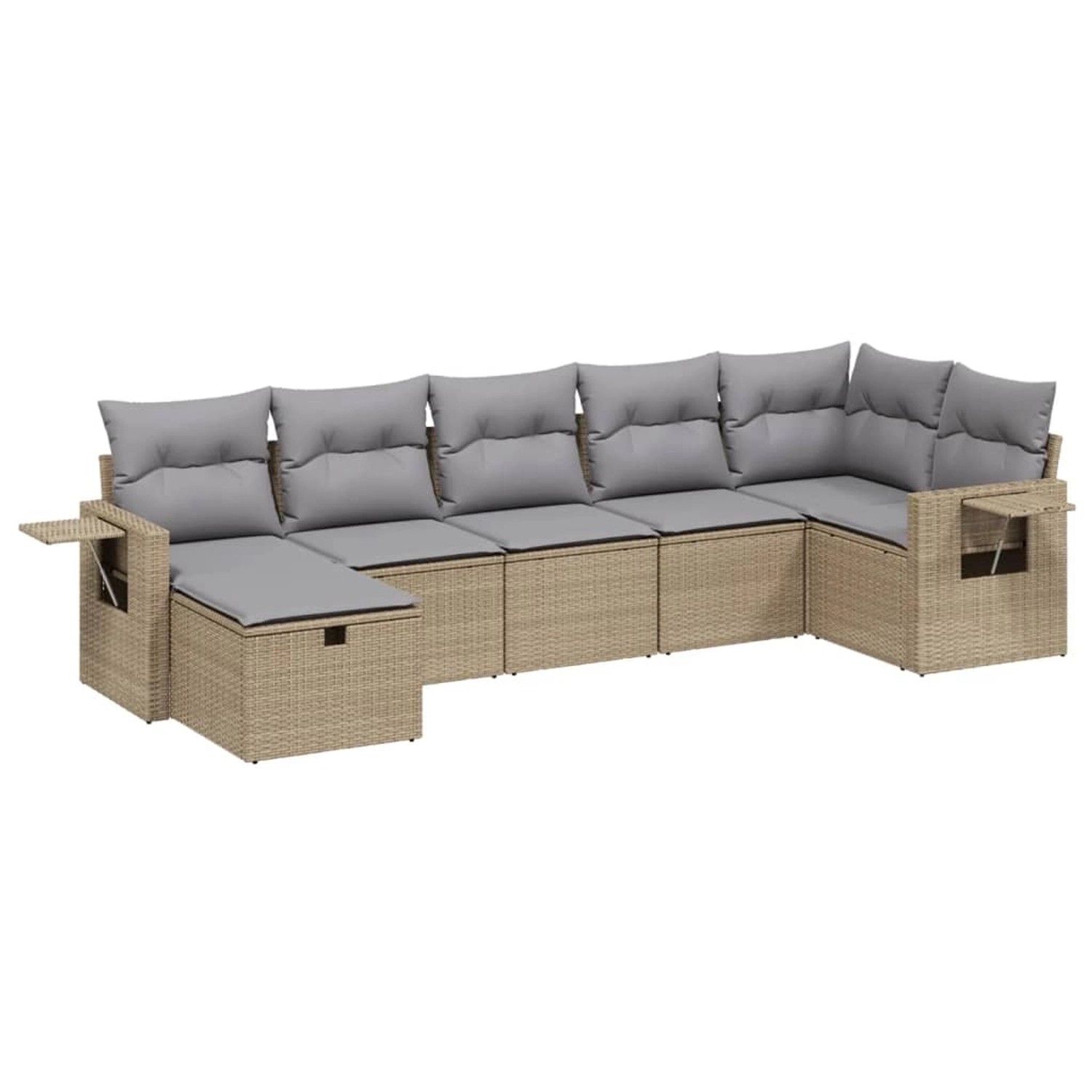 vidaXL 7-tlg Garten-Sofagarnitur mit Kissen Beige Poly Rattan Modell 167 vidaXL 7-tlg Garten-Sofagarnitur mit Kissen Beige Poly Rattan Modell 167 von VIDAXL