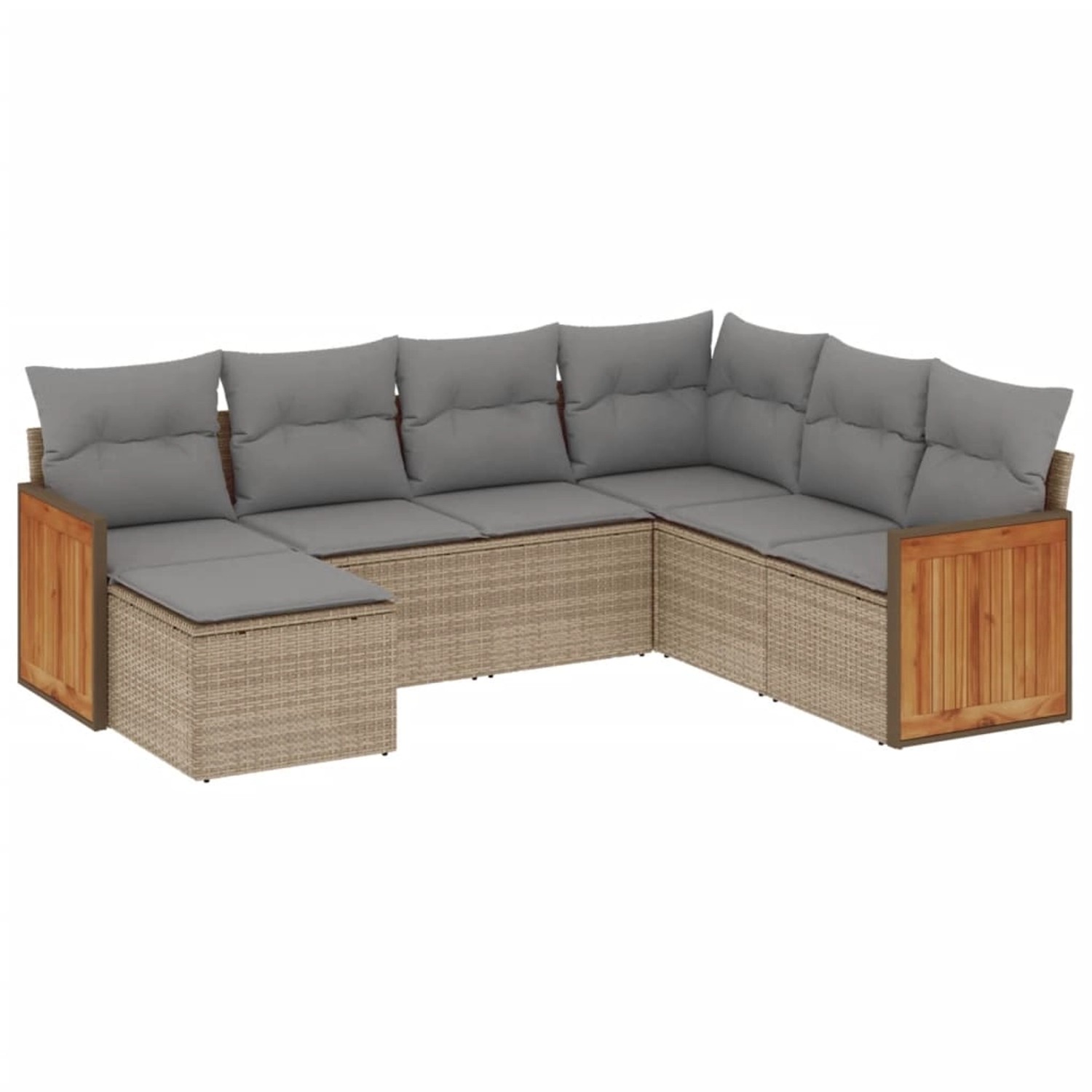 vidaXL 7-tlg Garten-Sofagarnitur mit Kissen Beige Poly Rattan Modell 178 vidaXL 7-tlg Garten-Sofagarnitur mit Kissen Beige Poly Rattan Modell 178 von VIDAXL