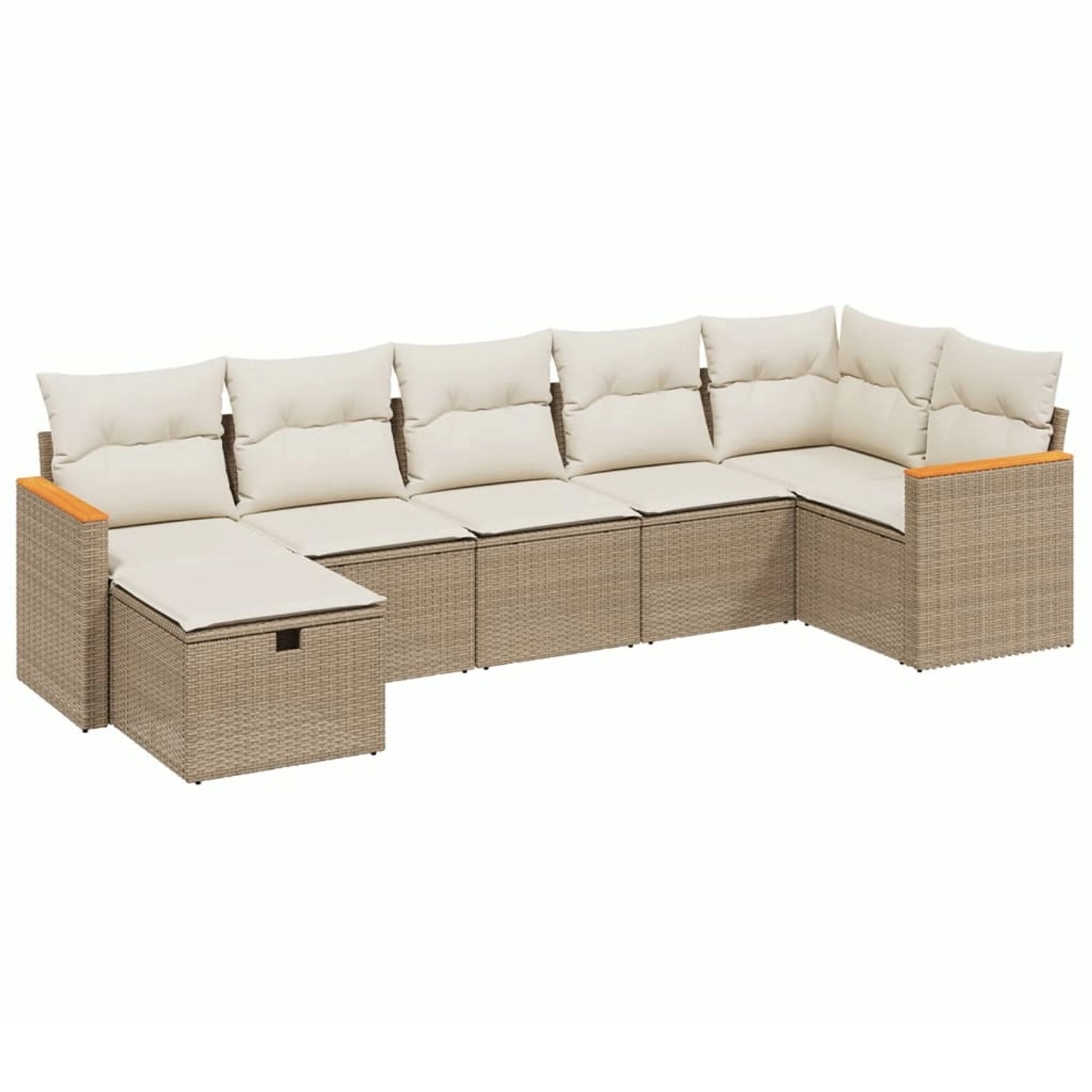 vidaXL 7-tlg Garten-Sofagarnitur mit Kissen Beige Poly Rattan Modell 253 vidaXL 7-tlg Garten-Sofagarnitur mit Kissen Beige Poly Rattan Modell 253 von VIDAXL