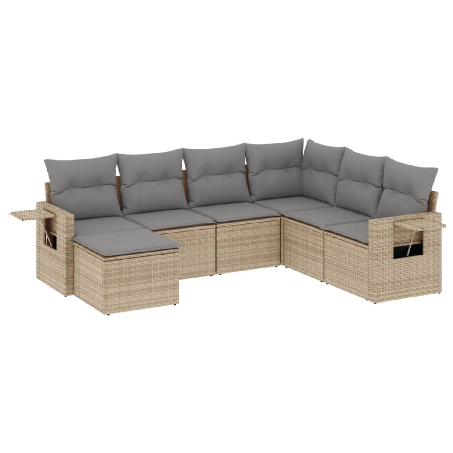 vidaXL 7-tlg Garten-Sofagarnitur mit Kissen Beige Poly Rattan Modell 257 vidaXL 7-tlg Garten-Sofagarnitur mit Kissen Beige Poly Rattan Modell 257 von VIDAXL