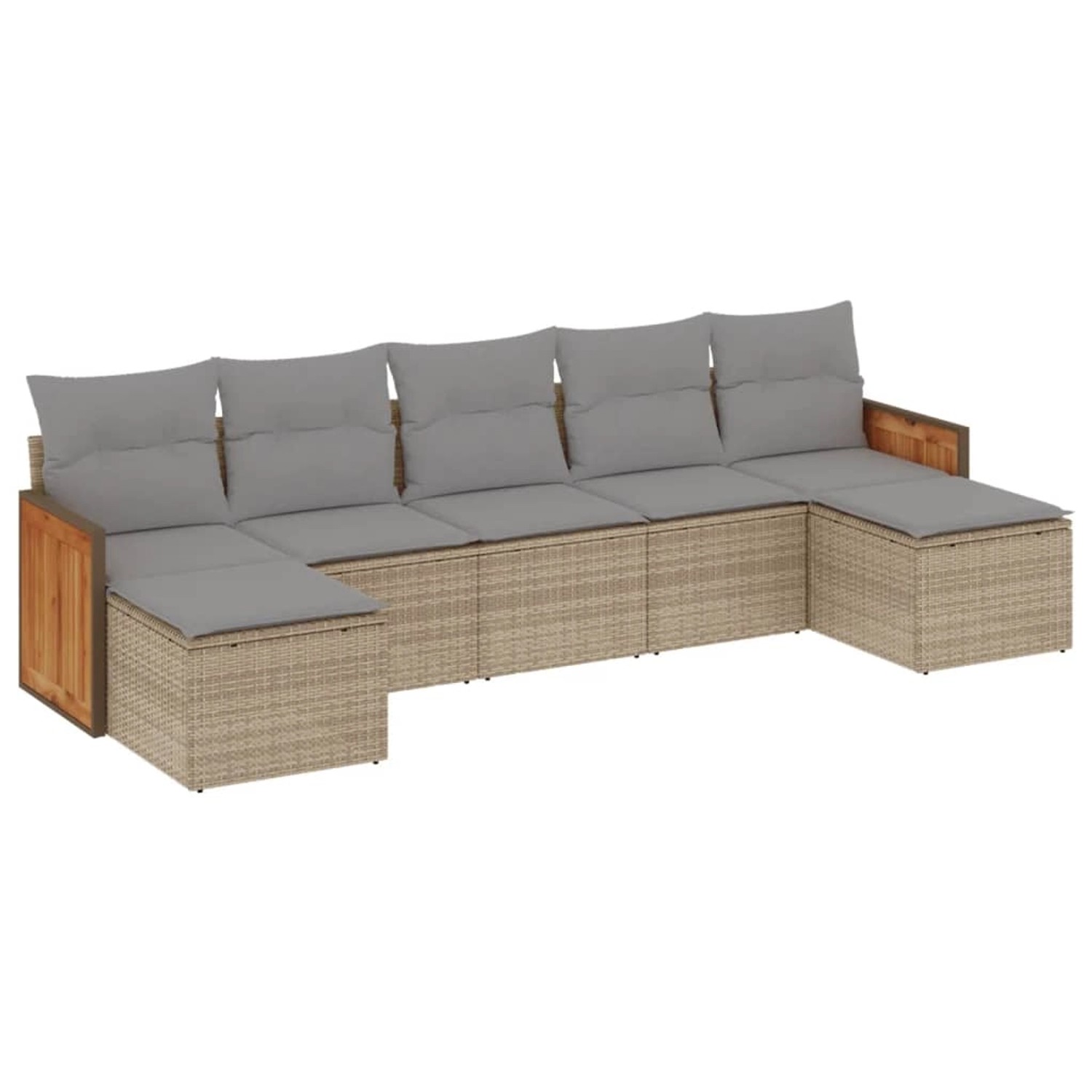 vidaXL 7-tlg Garten-Sofagarnitur mit Kissen Beige Poly Rattan Modell 280 vidaXL 7-tlg Garten-Sofagarnitur mit Kissen Beige Poly Rattan Modell 280 von VIDAXL