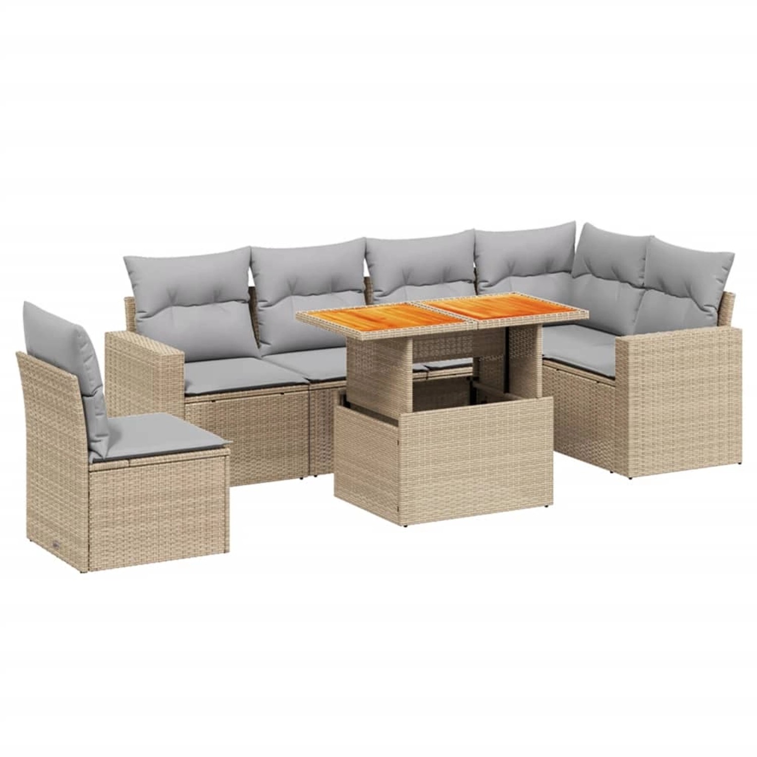 vidaXL 7-tlg Garten-Sofagarnitur mit Kissen Beige Poly Rattan Modell 314 vidaXL 7-tlg Garten-Sofagarnitur mit Kissen Beige Poly Rattan Modell 314 von VIDAXL