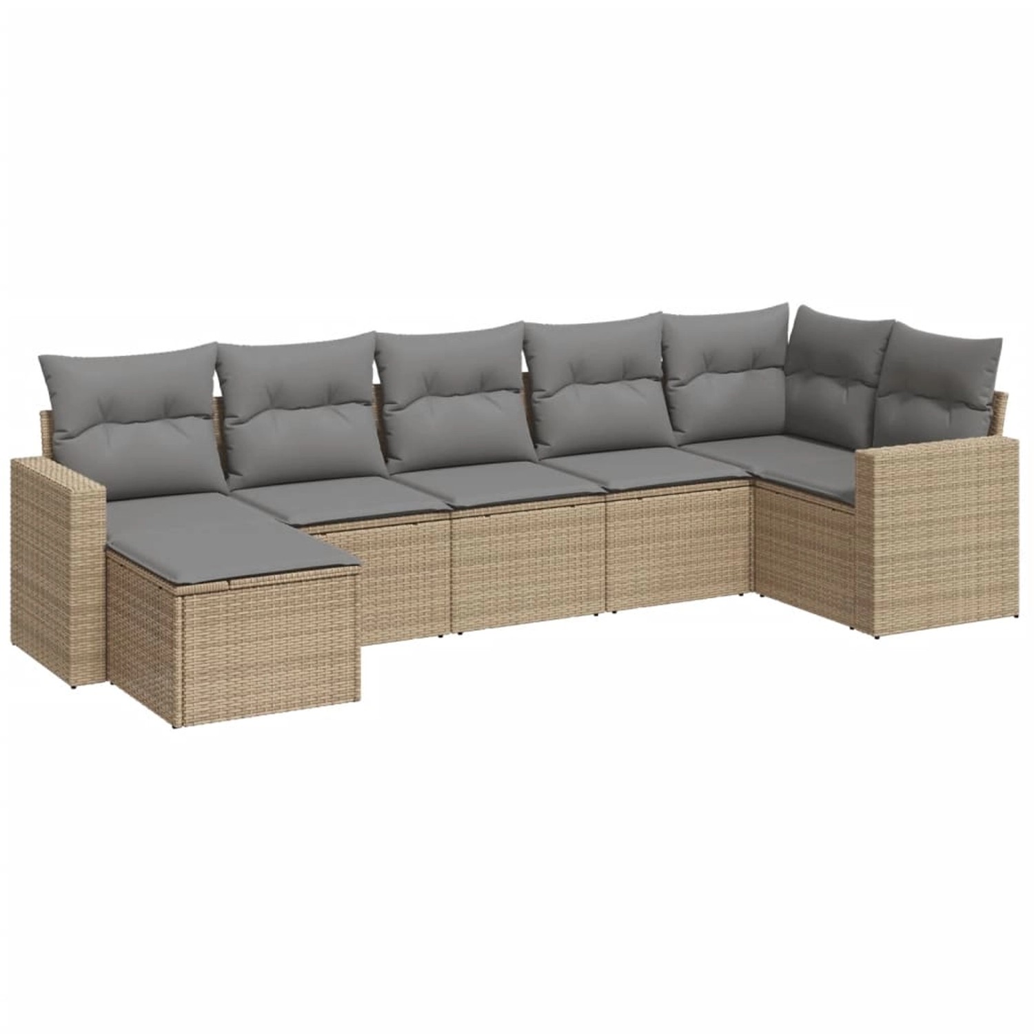 vidaXL 7-tlg Garten-Sofagarnitur mit Kissen Beige Poly Rattan Modell 60 vidaXL 7-tlg Garten-Sofagarnitur mit Kissen Beige Poly Rattan Modell 60 von VIDAXL