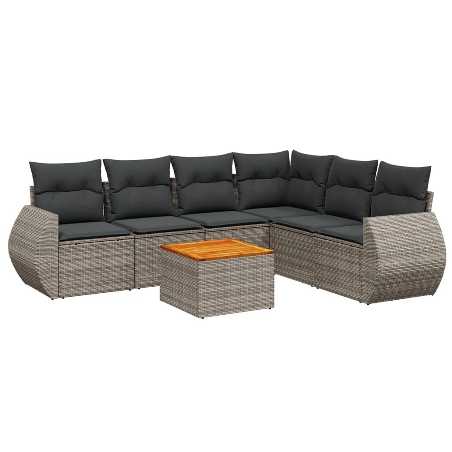 vidaXL 7-tlg Garten-Sofagarnitur mit Kissen Grau Poly Rattan Modell 105 vidaXL 7-tlg Garten-Sofagarnitur mit Kissen Grau Poly Rattan Modell 105 von VIDAXL