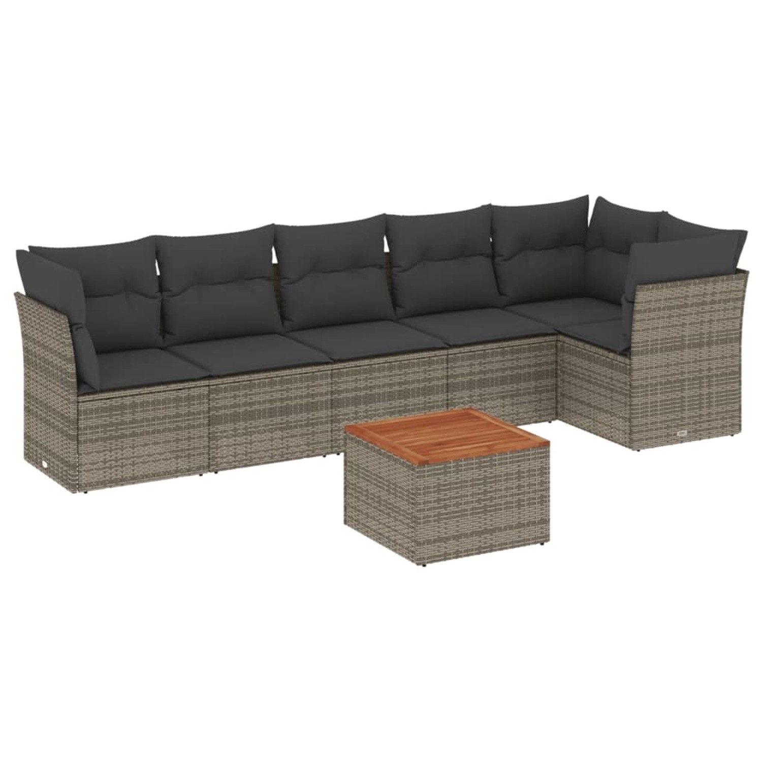 vidaXL 7-tlg Garten-Sofagarnitur mit Kissen Grau Poly Rattan Modell 144 vidaXL 7-tlg Garten-Sofagarnitur mit Kissen Grau Poly Rattan Modell 144 von VIDAXL