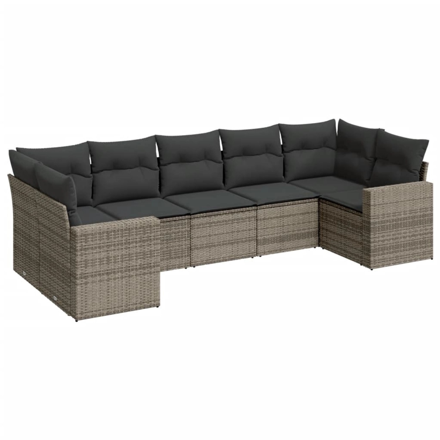 vidaXL 7-tlg Garten-Sofagarnitur mit Kissen Grau Poly Rattan Modell 5 vidaXL 7-tlg Garten-Sofagarnitur mit Kissen Grau Poly Rattan Modell 5 von VIDAXL