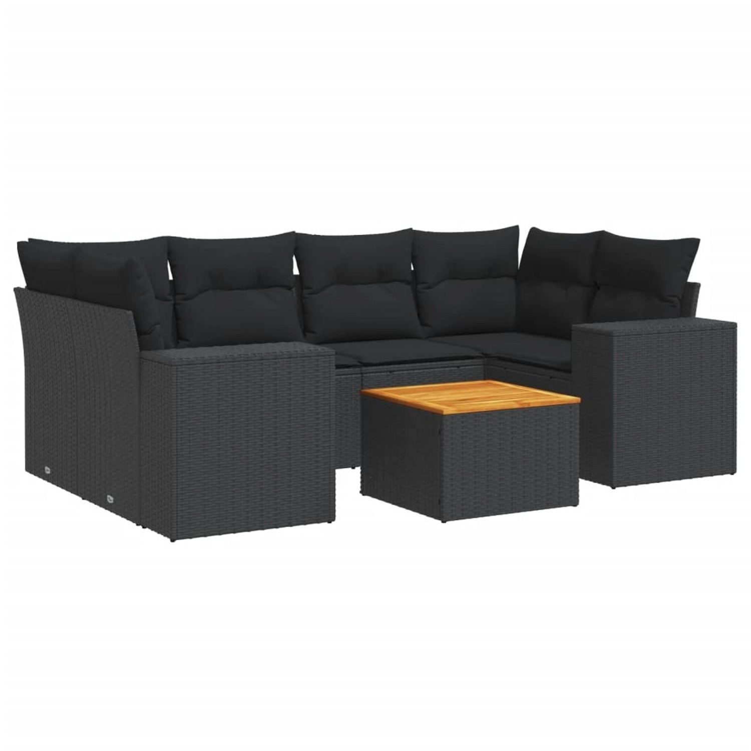 vidaXL 7-tlg Garten-Sofagarnitur mit Kissen Schwarz Poly Rattan Modell 152 vidaXL 7-tlg Garten-Sofagarnitur mit Kissen Schwarz Poly Rattan Modell 152 von VIDAXL