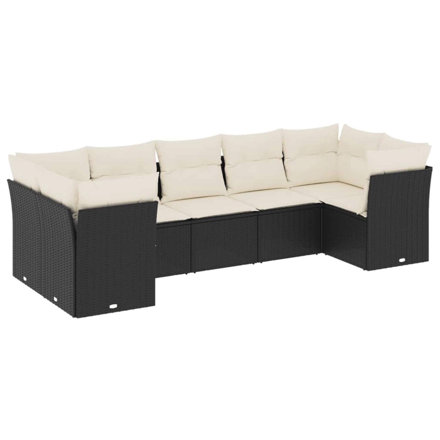 vidaXL 7-tlg Garten-Sofagarnitur mit Kissen Schwarz Poly Rattan Modell 17 vidaXL 7-tlg Garten-Sofagarnitur mit Kissen Schwarz Poly Rattan Modell 17 von VIDAXL