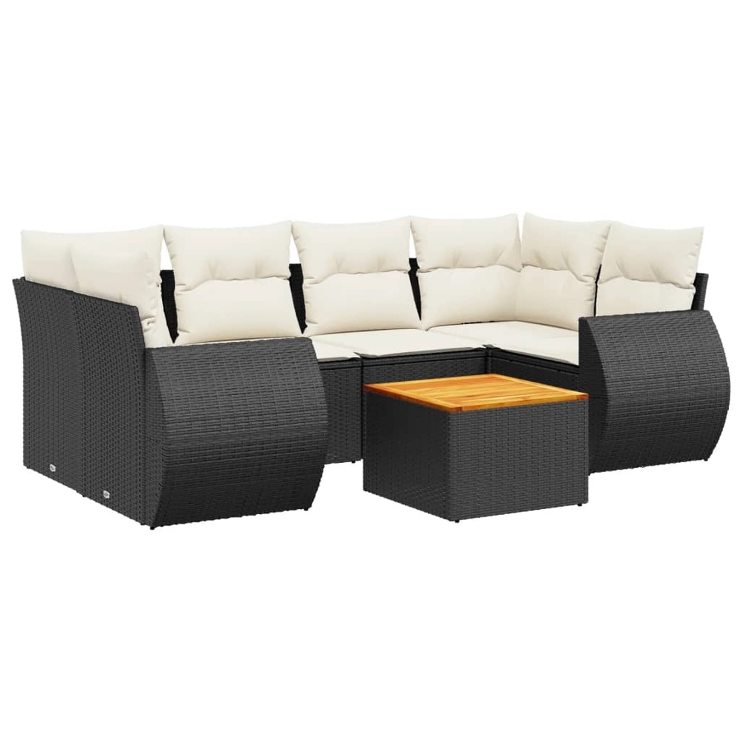 vidaXL 7-tlg Garten-Sofagarnitur mit Kissen Schwarz Poly Rattan Modell 191 vidaXL 7-tlg Garten-Sofagarnitur mit Kissen Schwarz Poly Rattan Modell 191 von VIDAXL