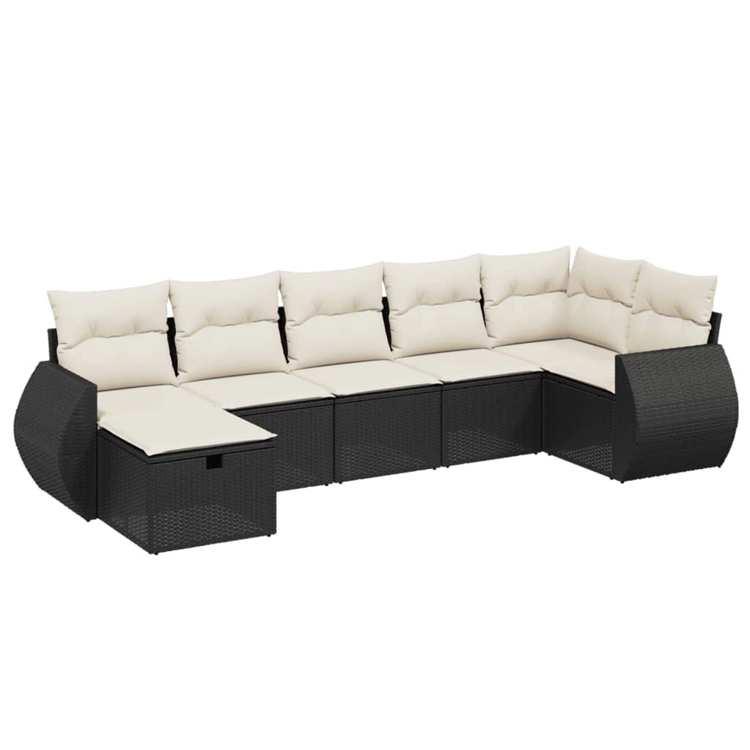 vidaXL 7-tlg Garten-Sofagarnitur mit Kissen Schwarz Poly Rattan Modell 196 vidaXL 7-tlg Garten-Sofagarnitur mit Kissen Schwarz Poly Rattan Modell 196 von VIDAXL