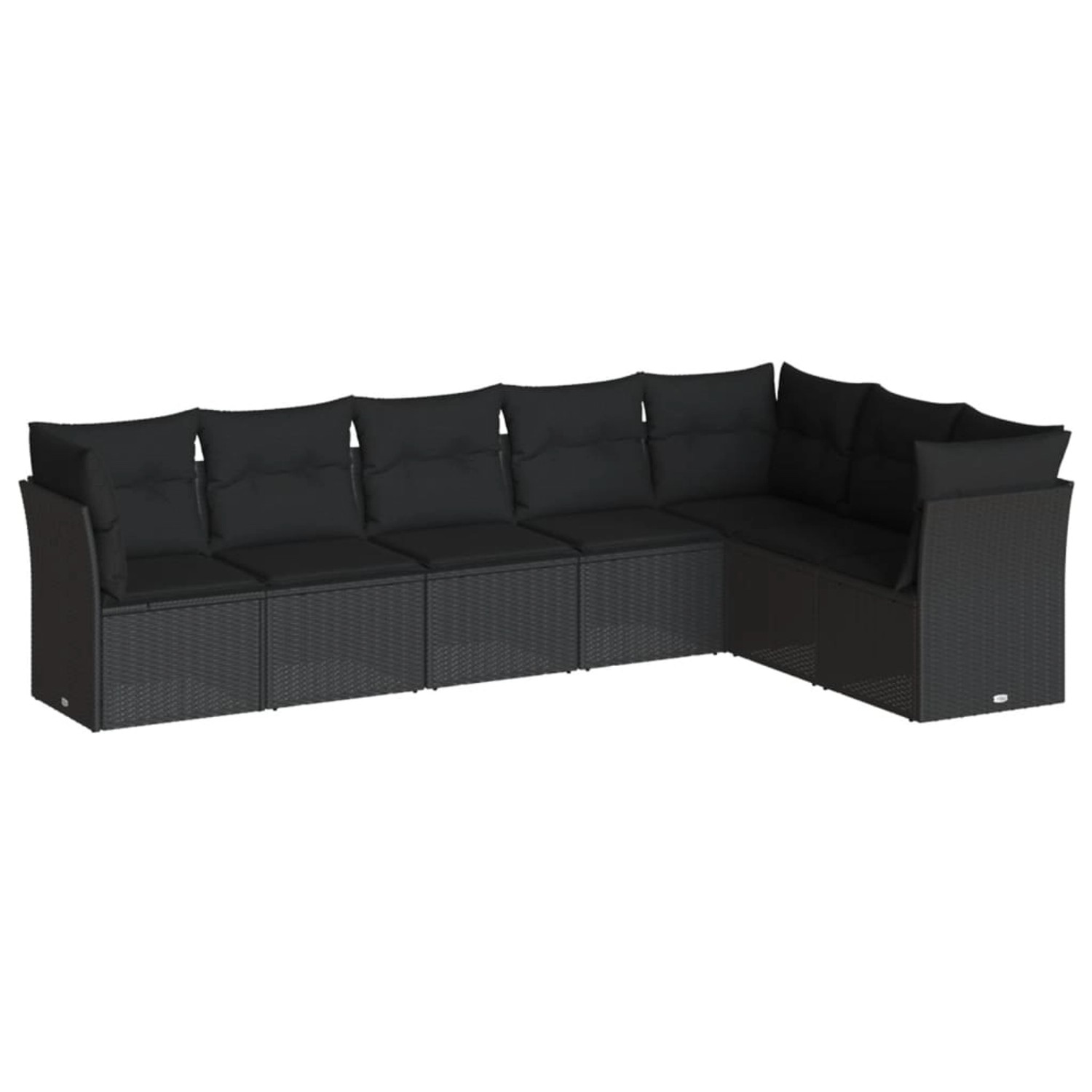 vidaXL 7-tlg Garten-Sofagarnitur mit Kissen Schwarz Poly Rattan Modell 37 vidaXL 7-tlg Garten-Sofagarnitur mit Kissen Schwarz Poly Rattan Modell 37 von VIDAXL