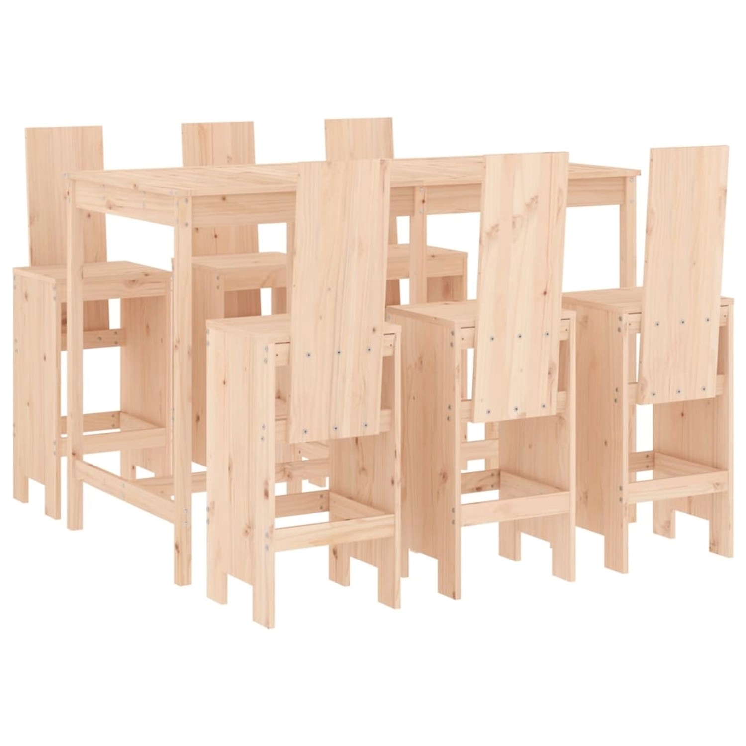 vidaXL 7-tlg Gartenbar-Set Massivholz Kiefer Modell 3 vidaXL 7-tlg Gartenbar-Set Massivholz Kiefer Modell 3 von VIDAXL