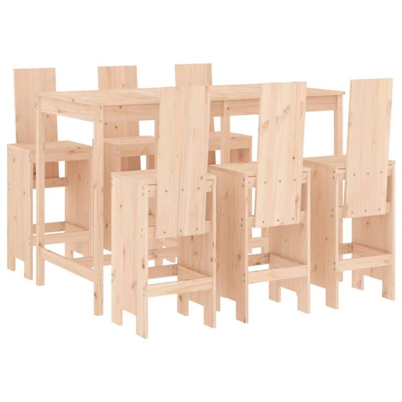 vidaXL 7-tlg Gartenbar-Set Massivholz Kiefer Modell 3 von VIDAXL