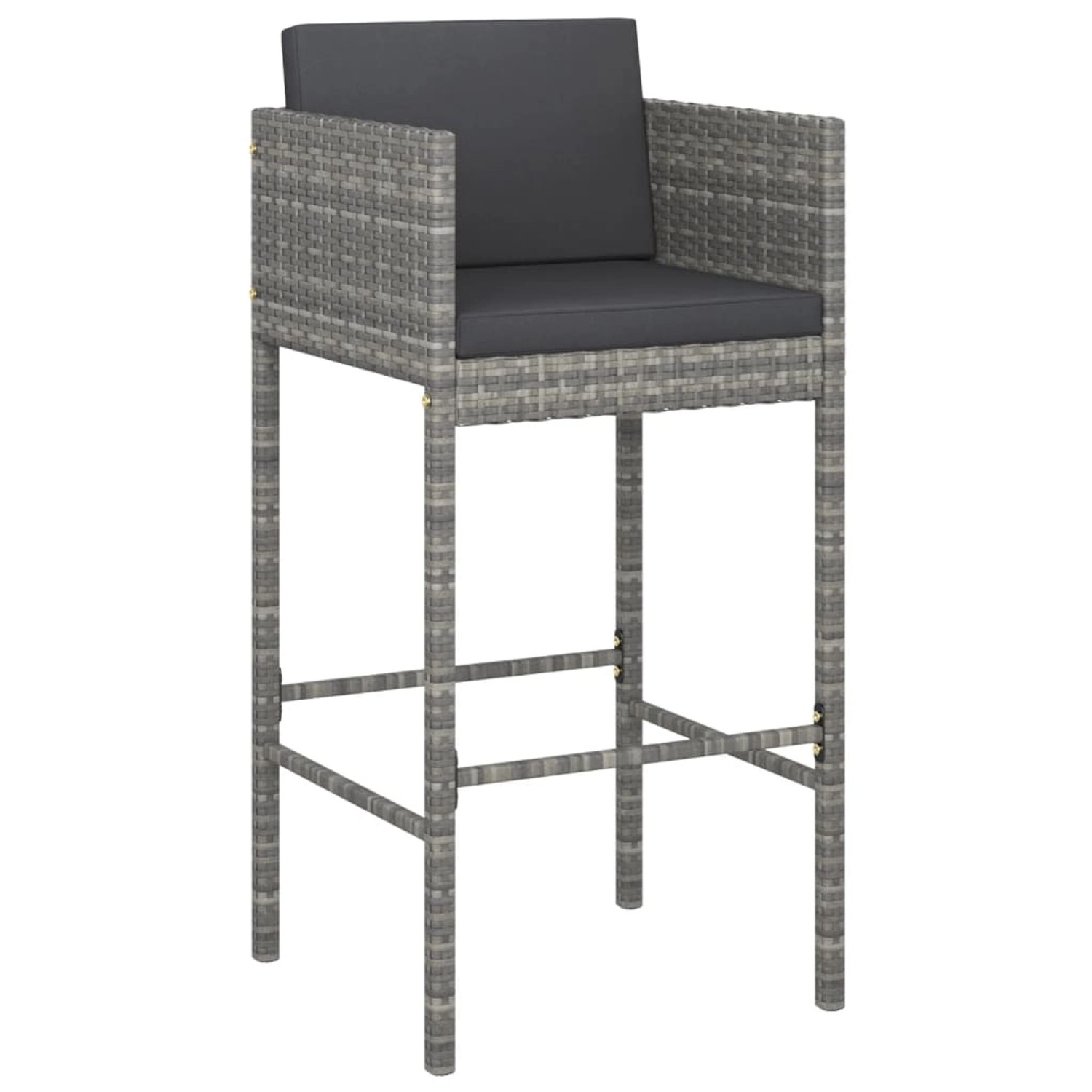 vidaXL 7-tlg Gartenbar-Set mit Kissen Poly Rattan Grau Modell 6 vidaXL 7-tlg Gartenbar-Set mit Kissen Poly Rattan Grau Modell 6 von VIDAXL