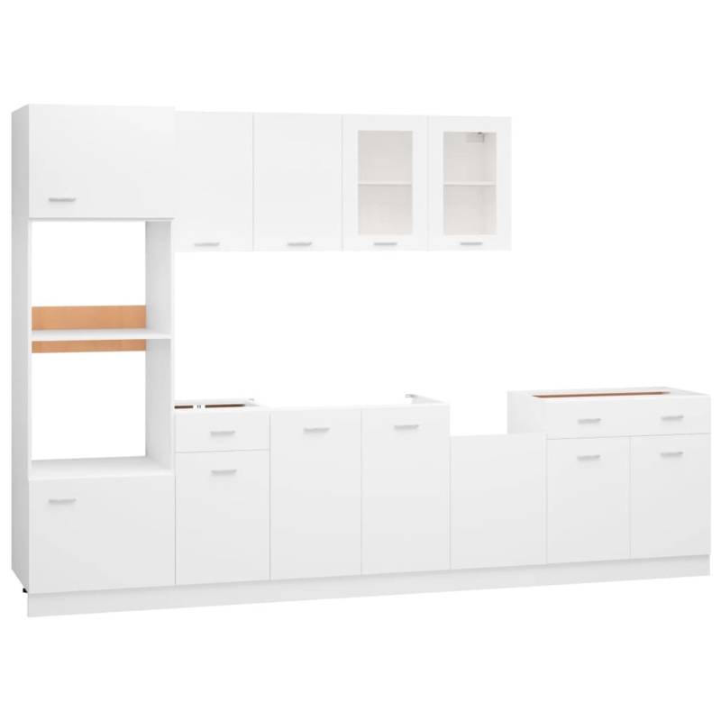 vidaXL 7-tlg Küchenzeile Weiß Holzwerkstoff Modell 1 von VIDAXL