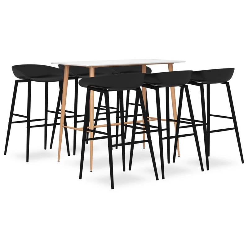 vidaXL 7-tlg. Bar-Set Weiß und Schwarz Modell 10 von VIDAXL