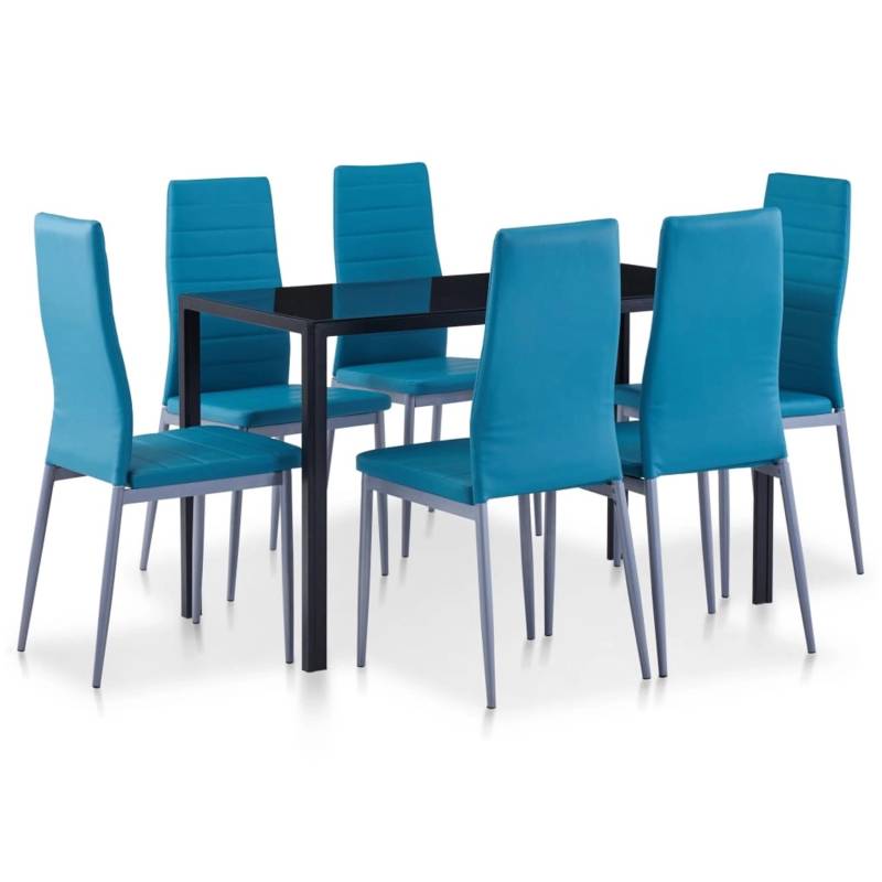 vidaXL 7-tlg. Essgruppe Blau Modell 1 von VIDAXL
