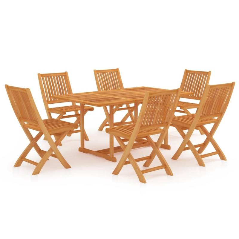 vidaXL 7-tlg. Garten-Essgruppe Massivholz Teak von VIDAXL