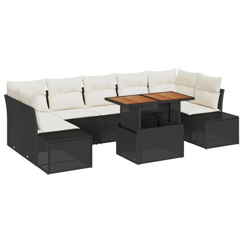 vidaXL 8-Teiliges Garten-Sofa-Set mit Kissen in Schwarz aus Poly Rattan 3358665 vidaXL 8-Teiliges Garten-Sofa-Set mit Kissen in Schwarz aus Poly Rattan 3358665 von VIDAXL