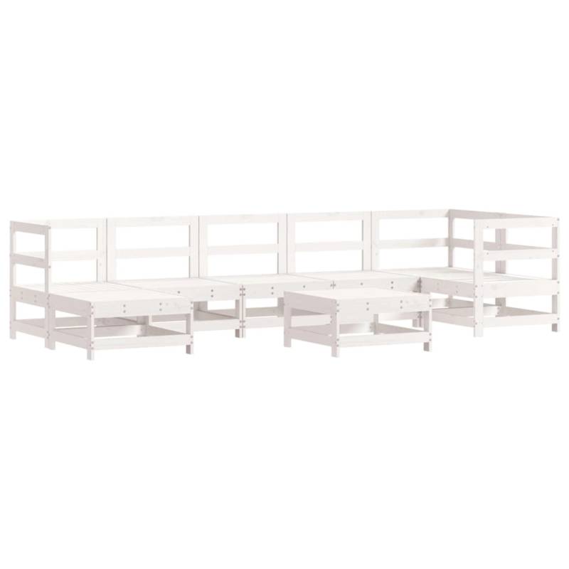 vidaXL 8-Tlg Garten-Lounge-Set Weiß Massivholz Kiefer 3186271 vidaXL 8-Tlg Garten-Lounge-Set Weiß Massivholz Kiefer 3186271 von VIDAXL