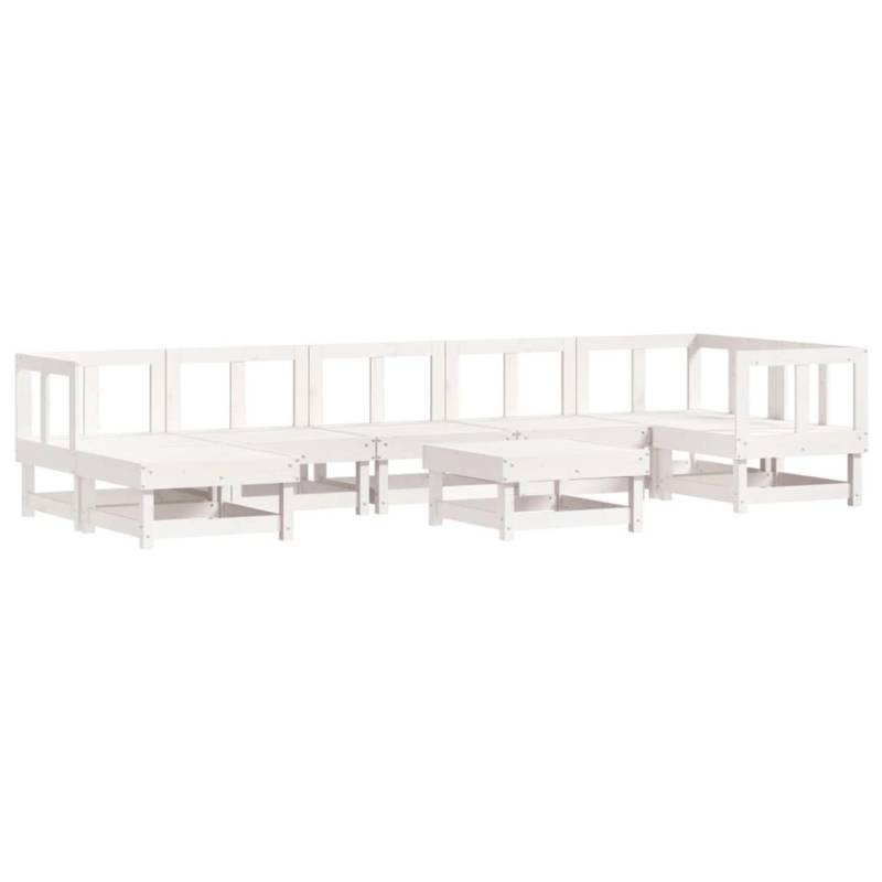 vidaXL 8-Tlg Garten-Lounge-Set Weiß Massivholz Kiefer 3186278 vidaXL 8-Tlg Garten-Lounge-Set Weiß Massivholz Kiefer 3186278 von VIDAXL