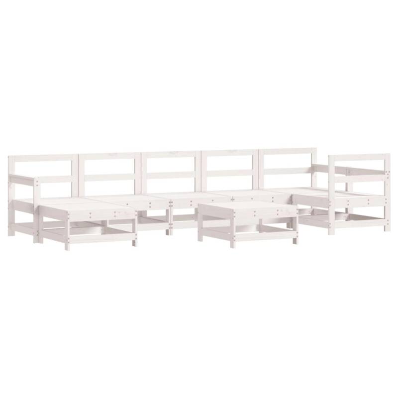 vidaXL 8-Tlg Garten-Lounge-Set Weiß Massivholz Kiefer 3186285 vidaXL 8-Tlg Garten-Lounge-Set Weiß Massivholz Kiefer 3186285 von VIDAXL