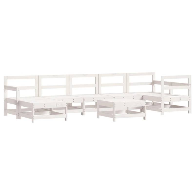 vidaXL 8-Tlg Garten-Lounge-Set Weiß Massivholz Kiefer 3186292 vidaXL 8-Tlg Garten-Lounge-Set Weiß Massivholz Kiefer 3186292 von VIDAXL