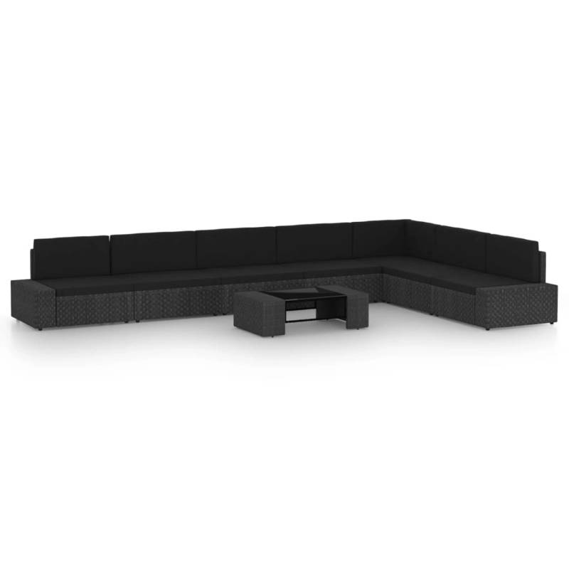 vidaXL 8-Tlg Garten-Lounge-Set mit Kissen Schwarz Poly Rattan 3067144 vidaXL 8-Tlg Garten-Lounge-Set mit Kissen Schwarz Poly Rattan 3067144 von VIDAXL