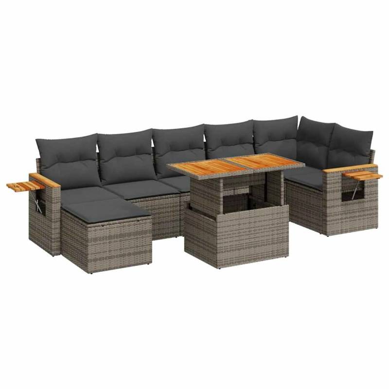 vidaXL 8-Tlg Garten-Sofagarnitur mit Kissen Grau Poly Rattan Akazie 3327630 vidaXL 8-Tlg Garten-Sofagarnitur mit Kissen Grau Poly Rattan Akazie 3327630 von VIDAXL