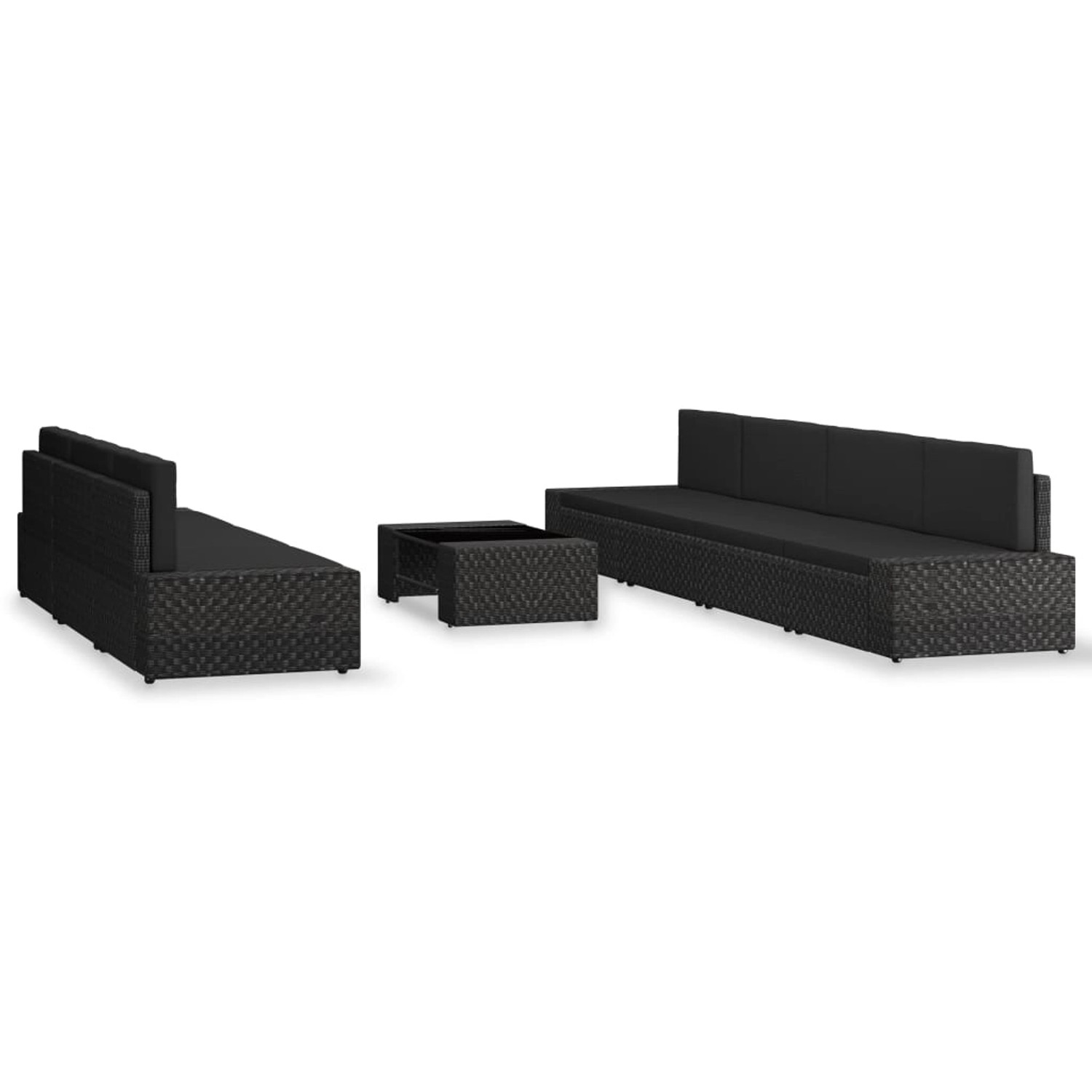 vidaXL 8-tlg Garten-Lounge-Set Poly Rattan Schwarz Modell 1 vidaXL 8-tlg Garten-Lounge-Set Poly Rattan Schwarz Modell 1 von VIDAXL