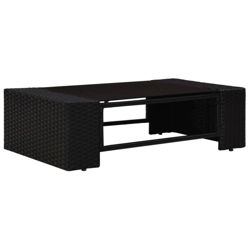 vidaXL 8-tlg Garten-Lounge-Set Poly Rattan Schwarz von VIDAXL