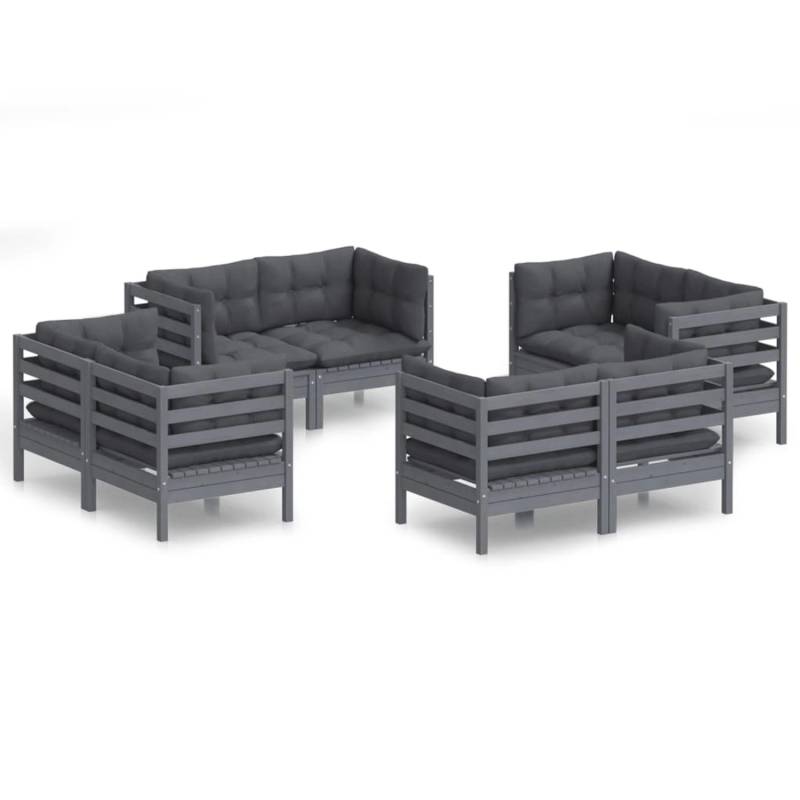 vidaXL 8-tlg Garten-Lounge-Set mit Anthrazit Kissen Kiefernholz Modell 5 von VIDAXL
