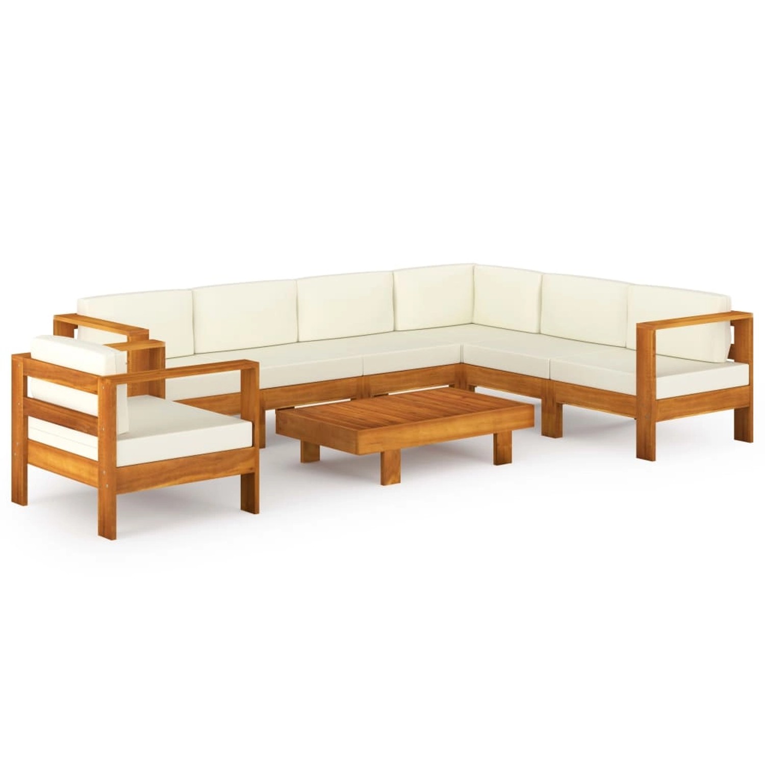 vidaXL 8-tlg Garten-Lounge-Set mit Creme Auflagen Massivholz Akazie Modell 2 vidaXL 8-tlg Garten-Lounge-Set mit Creme Auflagen Massivholz Akazie Modell 2 von VIDAXL