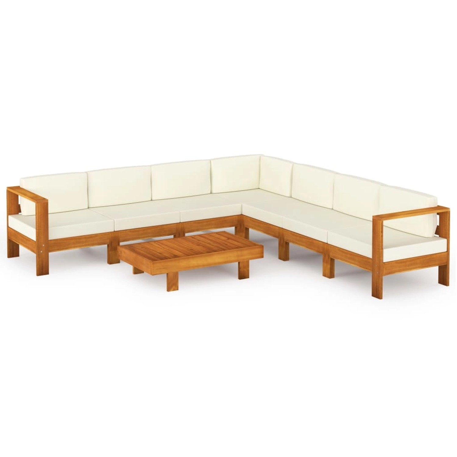 vidaXL 8-tlg Garten-Lounge-Set mit Creme Auflagen Massivholz Akazie Modell 4 vidaXL 8-tlg Garten-Lounge-Set mit Creme Auflagen Massivholz Akazie Modell 4 von VIDAXL
