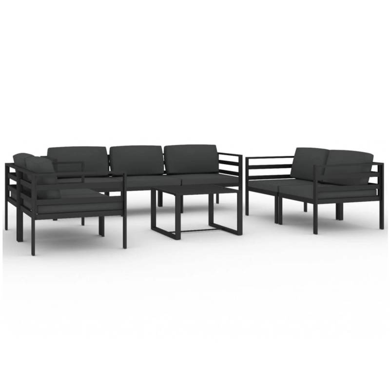 vidaXL 8-tlg Garten-Lounge-Set mit Kissen Aluminium Anthrazit Modell 2 von VIDAXL