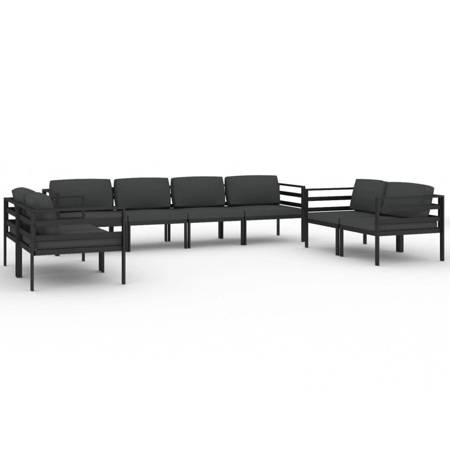 vidaXL 8-tlg Garten-Lounge-Set mit Kissen Aluminium Anthrazit Modell 3 vidaXL 8-tlg Garten-Lounge-Set mit Kissen Aluminium Anthrazit Modell 3 von VIDAXL
