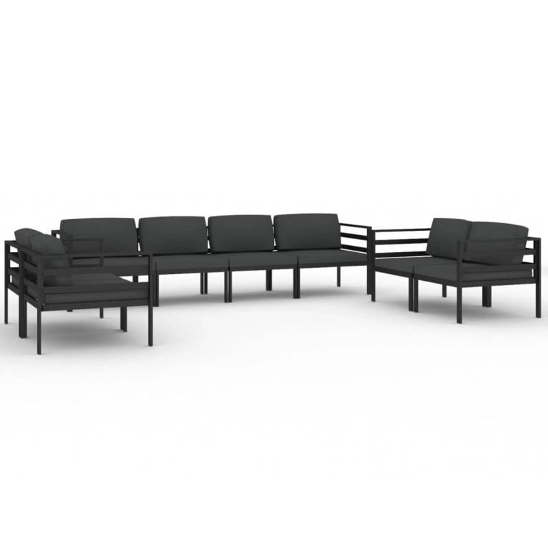 vidaXL 8-tlg Garten-Lounge-Set mit Kissen Aluminium Anthrazit Modell 3 von VIDAXL