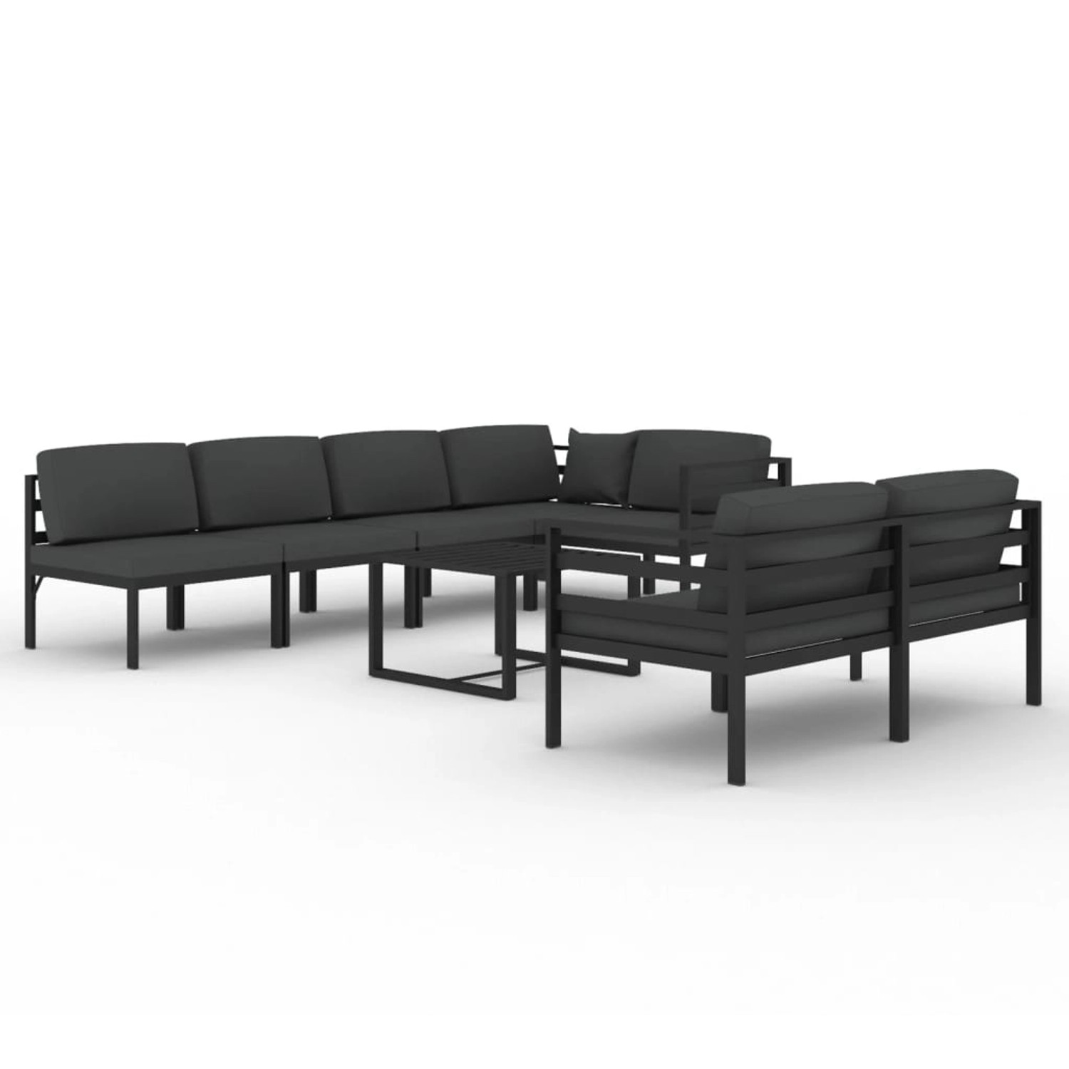 vidaXL 8-tlg Garten-Lounge-Set mit Kissen Aluminium Anthrazit Modell 6 vidaXL 8-tlg Garten-Lounge-Set mit Kissen Aluminium Anthrazit Modell 6 von VIDAXL