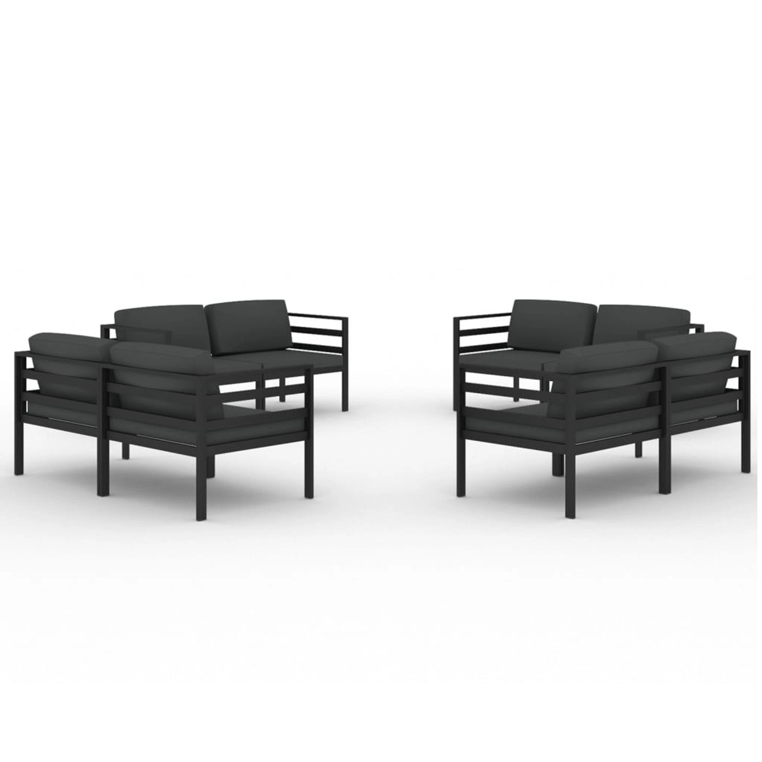 vidaXL 8-tlg Garten-Lounge-Set mit Kissen Aluminium Anthrazit Modell 7 vidaXL 8-tlg Garten-Lounge-Set mit Kissen Aluminium Anthrazit Modell 7 von VIDAXL