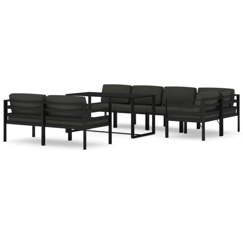 vidaXL 8-tlg Garten-Lounge-Set mit Kissen Aluminium Anthrazit Modell 9 von VIDAXL
