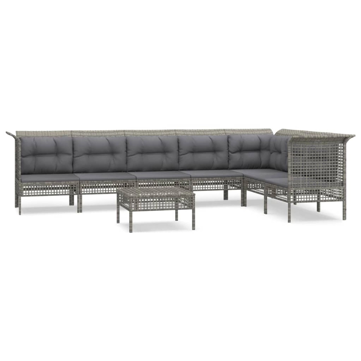 vidaXL 8-tlg Garten-Lounge-Set mit Kissen Grau Poly Rattan Modell 77 vidaXL 8-tlg Garten-Lounge-Set mit Kissen Grau Poly Rattan Modell 77 von VIDAXL