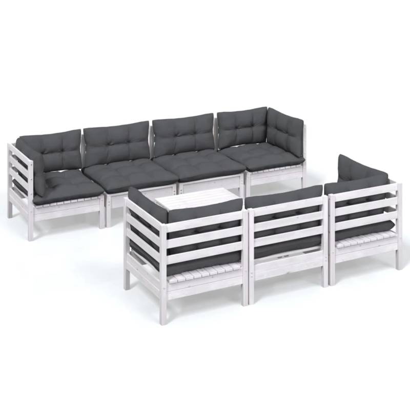 vidaXL 8-tlg Garten-Lounge-Set mit Kissen Kiefer Massivholz Modell 120 von VIDAXL