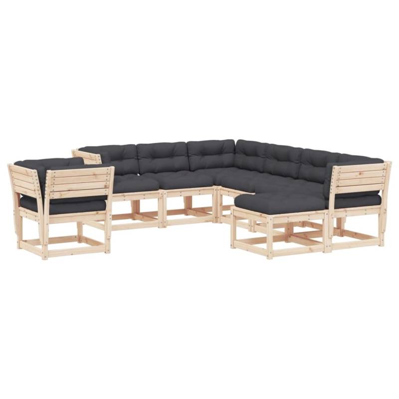 vidaXL 8-tlg Garten-Lounge-Set mit Kissen Massivholz Kiefer Modell 13 von VIDAXL