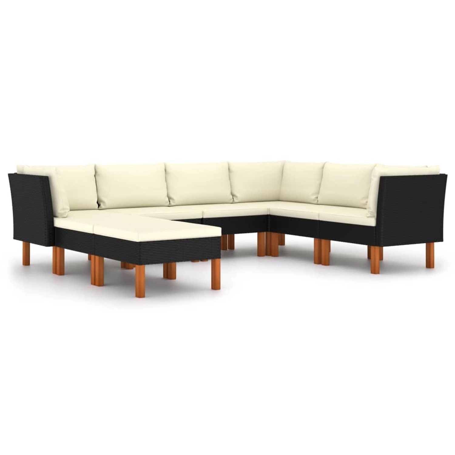vidaXL 8-tlg Garten-Lounge-Set mit Kissen Poly Rattan Schwarz Modell 2 vidaXL 8-tlg Garten-Lounge-Set mit Kissen Poly Rattan Schwarz Modell 2 von VIDAXL