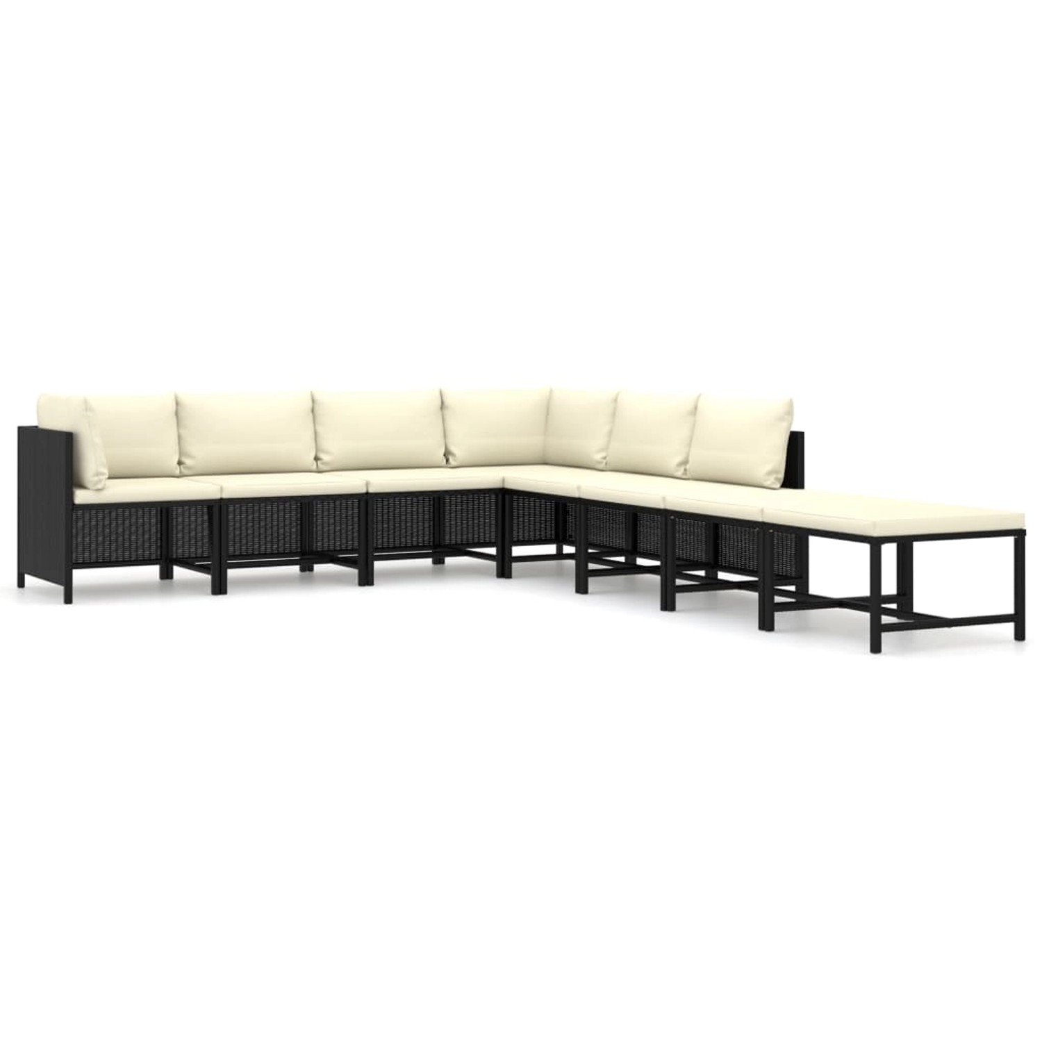 vidaXL 8-tlg Garten-Lounge-Set mit Kissen Poly Rattan Schwarz Modell 4 vidaXL 8-tlg Garten-Lounge-Set mit Kissen Poly Rattan Schwarz Modell 4 von VIDAXL