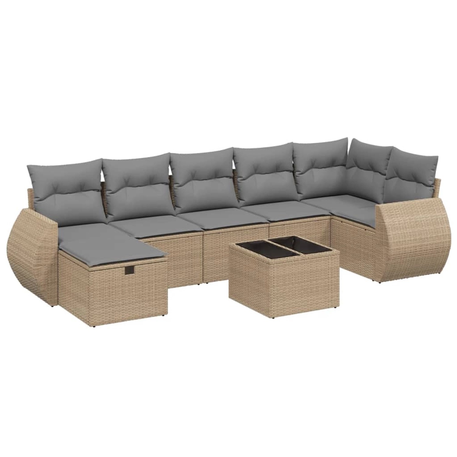 vidaXL 8-tlg Garten-Sofagarnitur mit Kissen Beige Poly Rattan Modell 143 vidaXL 8-tlg Garten-Sofagarnitur mit Kissen Beige Poly Rattan Modell 143 von VIDAXL