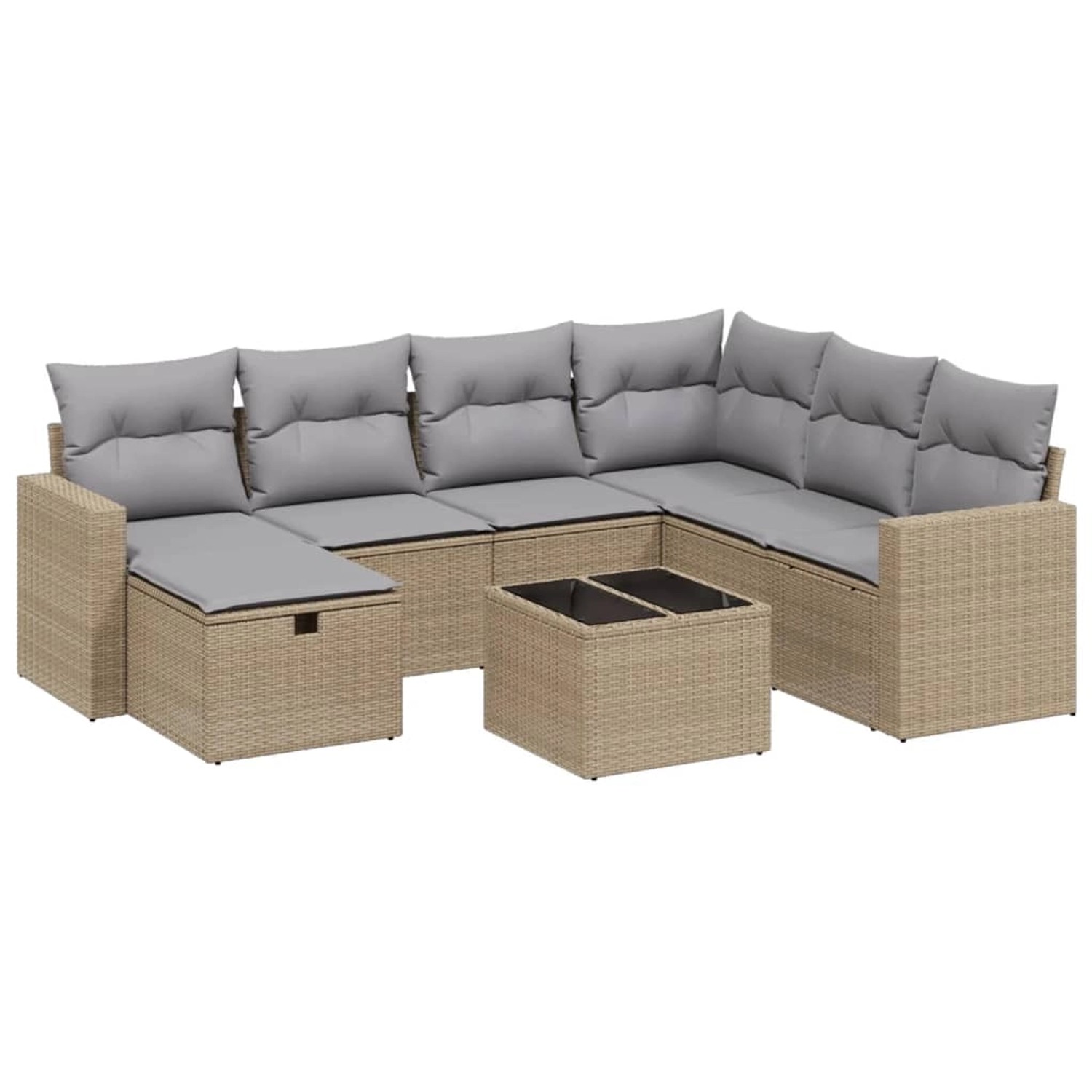 vidaXL 8-tlg Garten-Sofagarnitur mit Kissen Beige Poly Rattan Modell 150 vidaXL 8-tlg Garten-Sofagarnitur mit Kissen Beige Poly Rattan Modell 150 von VIDAXL